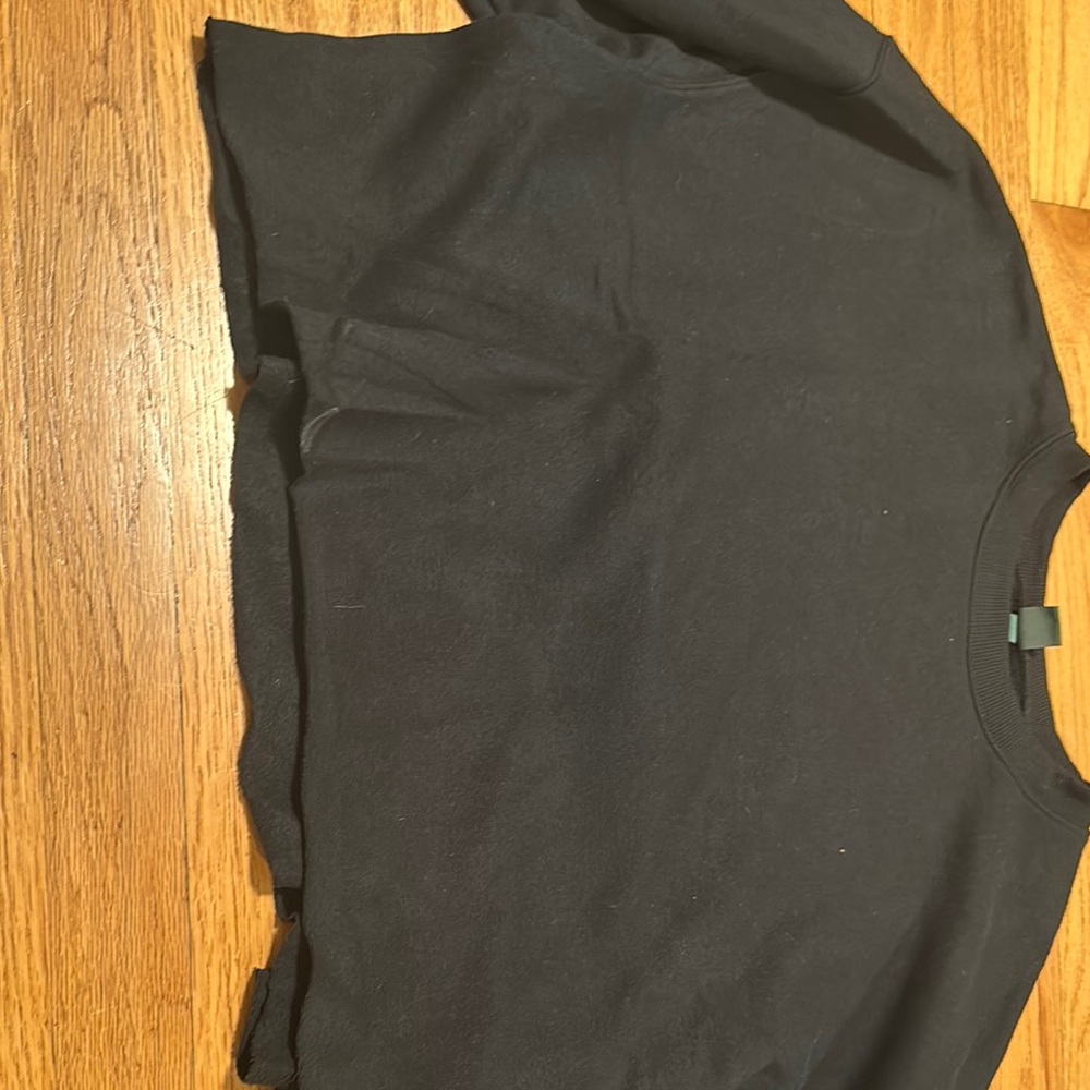 Black Cropped Oversized Long Sleeve